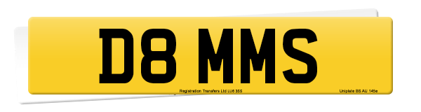 Registration number D8 MMS